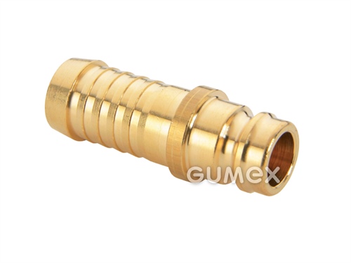 Nippel für Kunststoffindustrie ESH, DN9, Dorn für Standardschläuche 9mm, ohne Ventil, 15bar, Messing, 